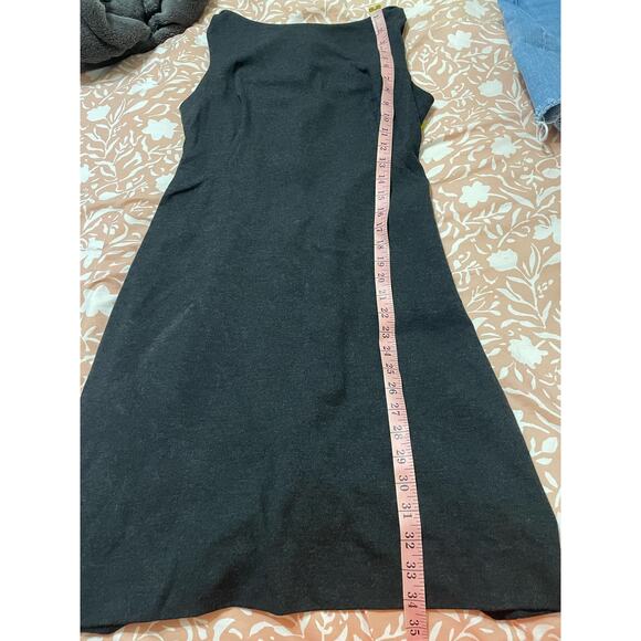 MM LaFleur Lydia Dress Mini Fitted Sleeveless Knit Gray Twist Strap Stretch 8 - Picture 12 of 13